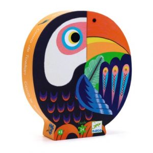 Djeco - Puzzle Silhouette - Coco le Toucan - 24 pcs