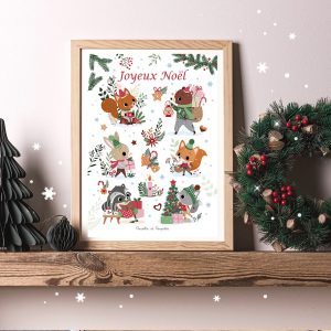 Affiche Poussin et Poupette Joyeux Noël