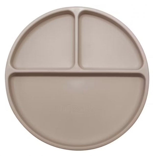 Loo Up - Assiette compartiments silicone - Beige