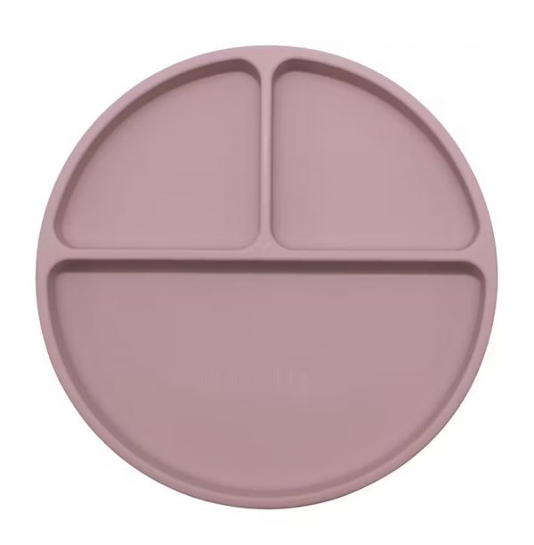 Loo Up - Assiette compartiments silicone - Rose