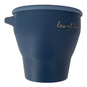 Leo et Lea - Snack Cups, boîte à goûter en silicone, pliable - Bleu nuit