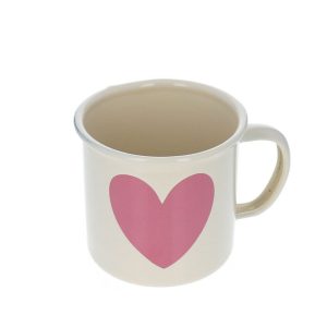 Le Petit Souk - Petit mug émaillé cœur rose