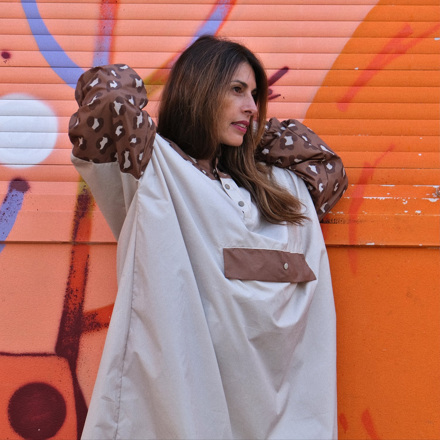 Poncho De Pluie Léopard Pour Femme - Imperméable 3 Couches - Respirant Et Léger (380g) - Taille Universelle 150-185 Cm