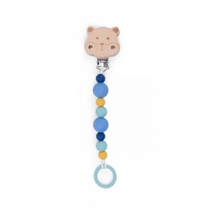 Moulin Roty - Attache-tétine bois et silicone hamster
