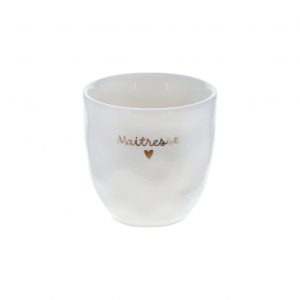 Le Petit Souk - Tasse à café "Maîtresse" cœur doré