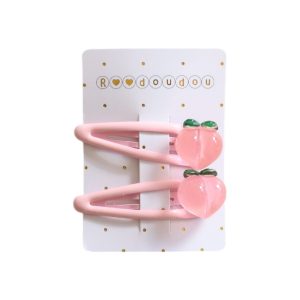 Le Petit Souk - Lot de 2 barrettes pommes roses