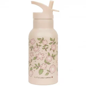A Little Lovely Company - Gourde isotherme - Fleurs rose