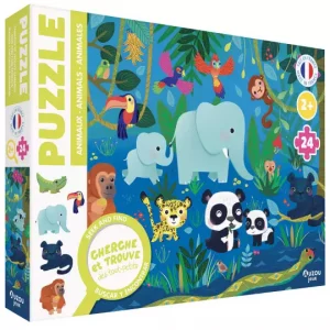 Auzou - Puzzle cherche et trouve - Les animaux