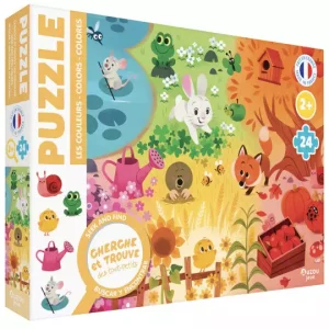 Auzou - Puzzle cherche et trouve - Les couleurs
