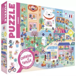 Auzou - Puzzle cherche et trouve - Kawaii