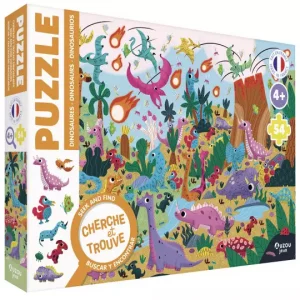 Auzou - Puzzle cherche et trouve - Les dinosaures
