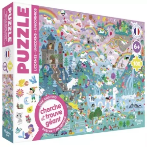 Auzou - Puzzle cherche et trouve - Licornes