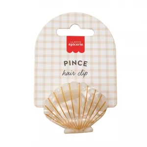Pince à cheveux coquillage - Perle