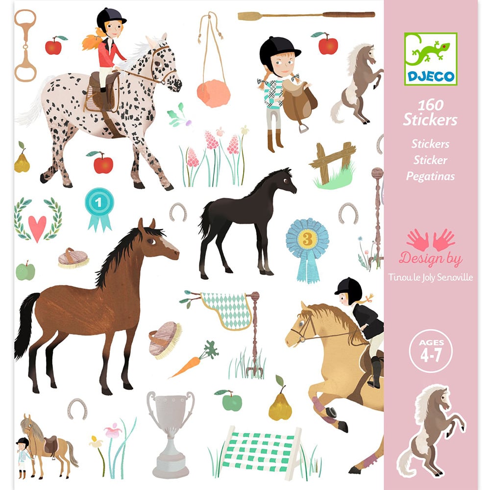 Djeco - Stickers Chevaux