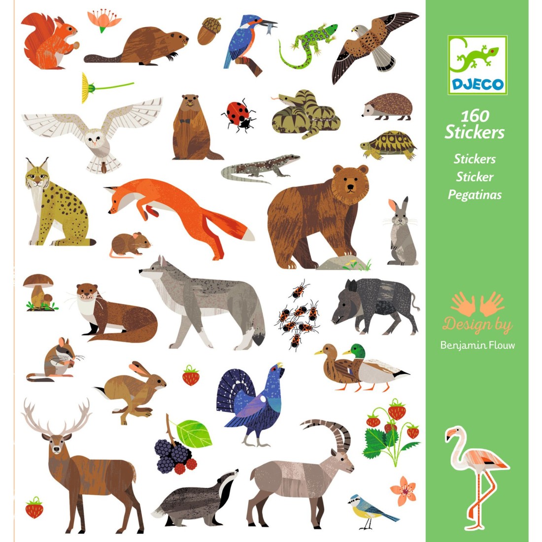 Djeco - Stickers Faune