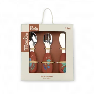 Moulin Roty - Set couverts silicone - La forêt Mawa