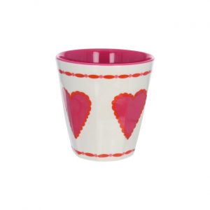 Le Petit Souk - Grand verre en mélamine cœurs Paraty