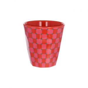 Le Petit Souk - Grand verre en mélamine à carreaux Paraty