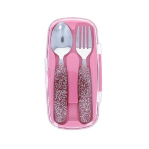 Le Petit Souk - Set couverts glitter rose