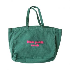 Le Petit Souk - Sac cabas XL vert "Mon petit souk"