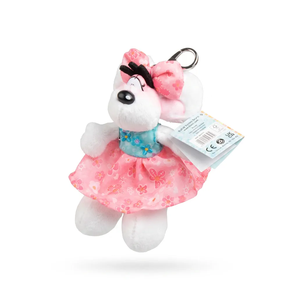 Diddl - Porte-clés peluche Diddlina robe summer 15cm